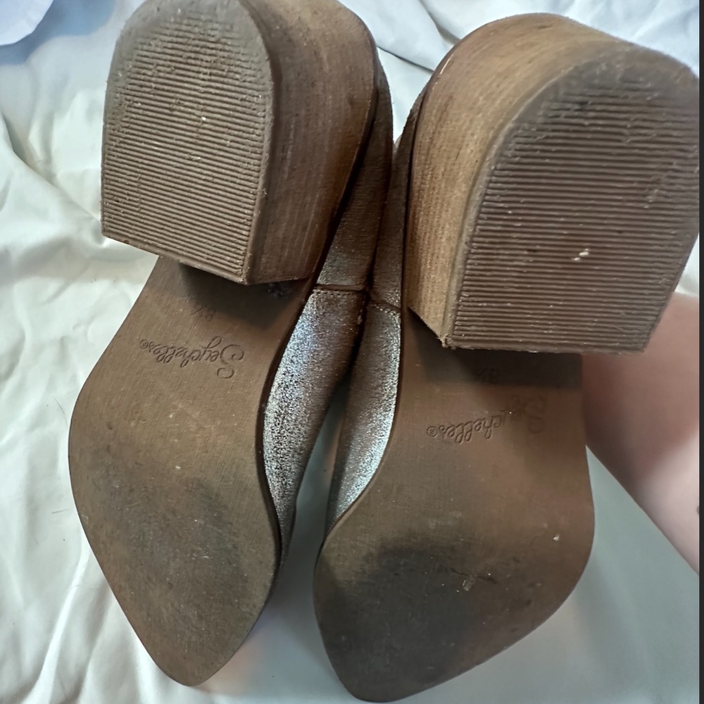 Metallic Pewter Booties - image 3